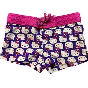Hello Kitty Sanrio‎ Board Shorts Printed Pink Purple Polyester Youth XS